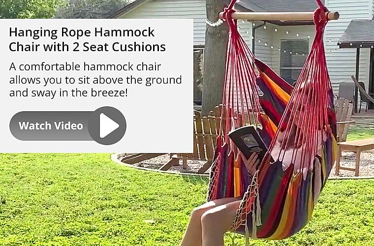 Hanging Rope Hammock Chair Banner