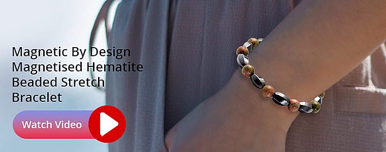 Magnetised Hematite Beaded Stretch Bracelet  Banner