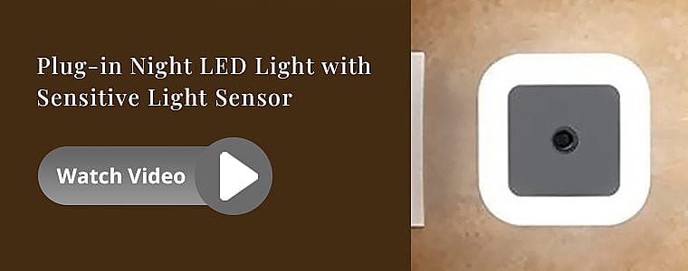 Plug-in Night LED Light with Sensitive Light Sensor Banner