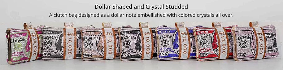 Dollar Shaped and Crystal Studded Banner