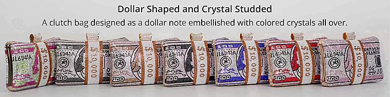 Dollar Shaped and Crystal Studded Banner