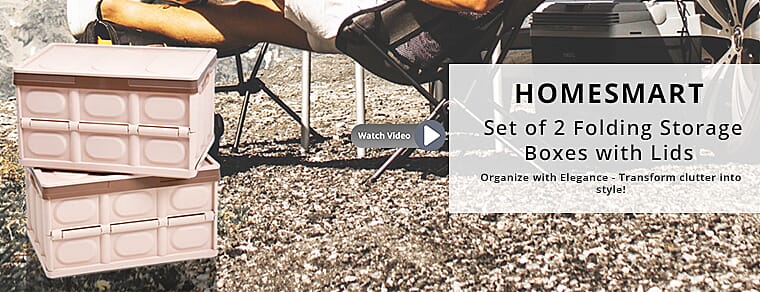 Folding Storage Boxes with Lids   Banner