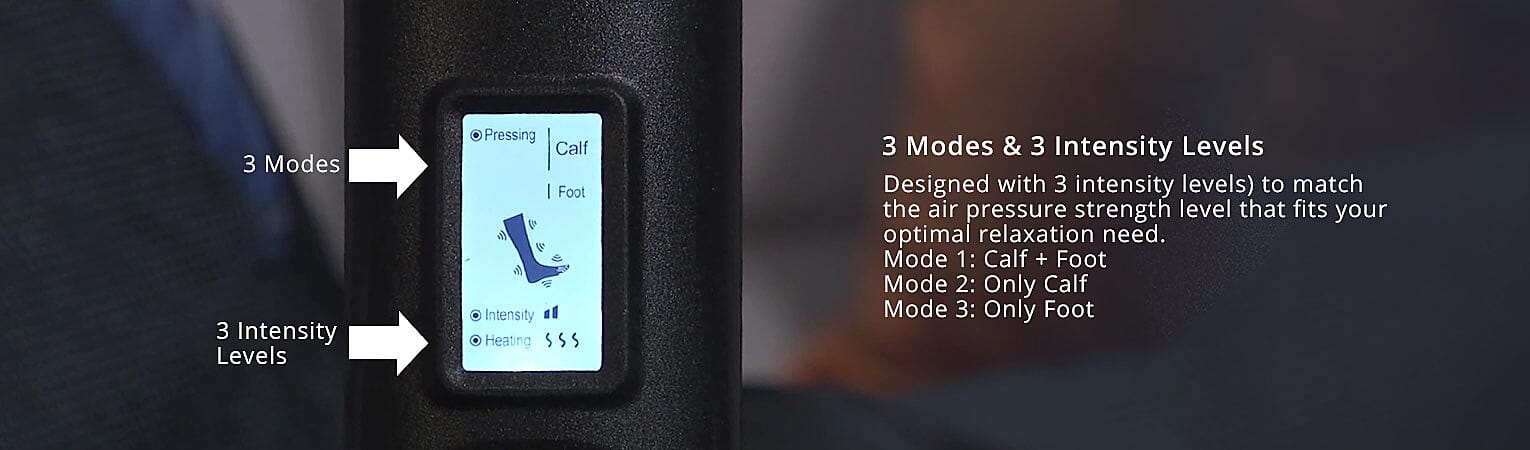 3 Modes & 3 Intensity Levels