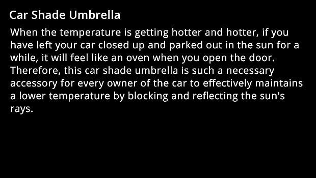 Car Shade Umbrella Banner