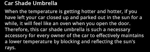 Car Shade Umbrella Banner