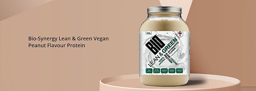 Bio-Synergy Lean & Green Vegan Peanut Flavour Protein Banner