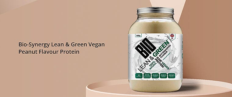 Bio-Synergy Lean & Green Vegan Peanut Flavour Protein Banner