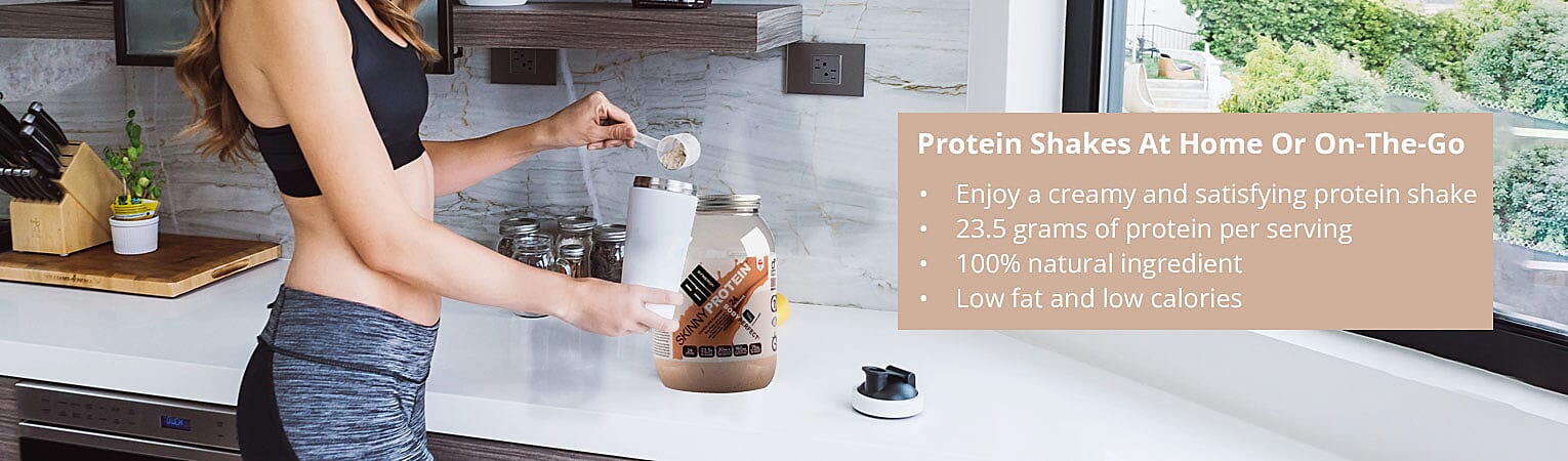 Protein Shakes At Home Or On-The-Go Banner