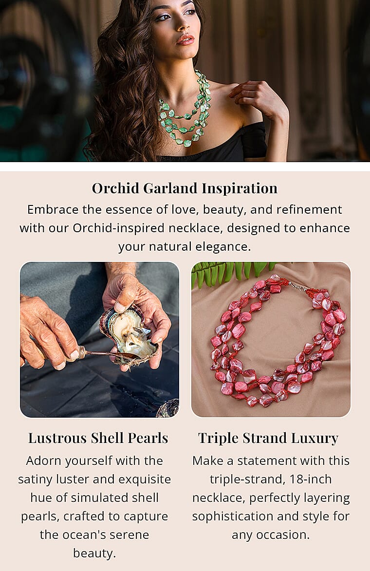 Multi Strand Necklace in Silvertone 18 InchesBanner