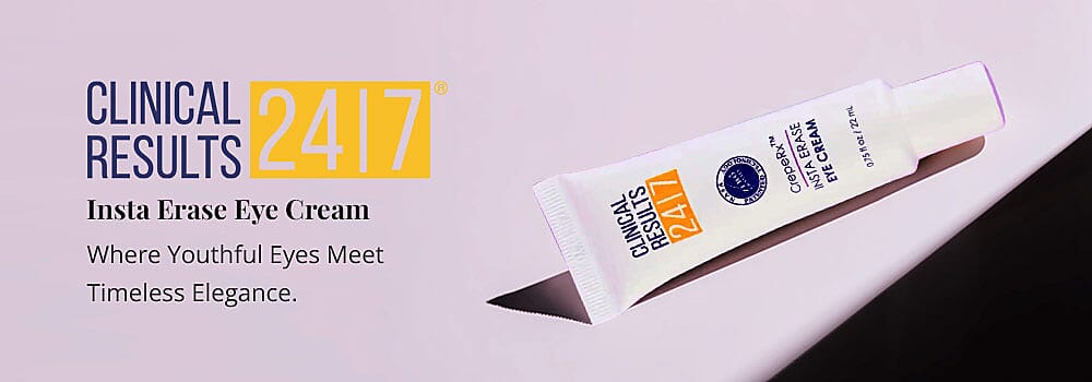 Clinical Results 24/7 Insta Erase Eye Cream Banner