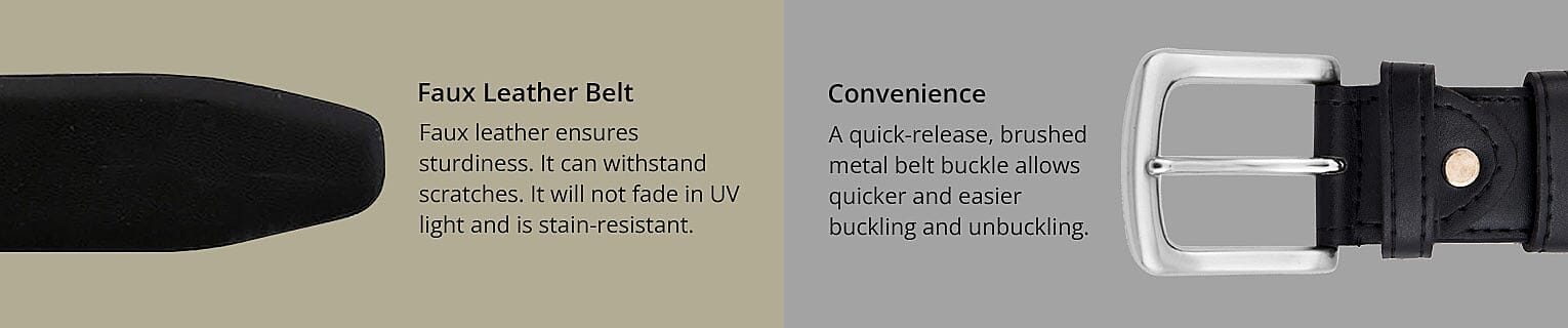 Faux Leather Belt Banner