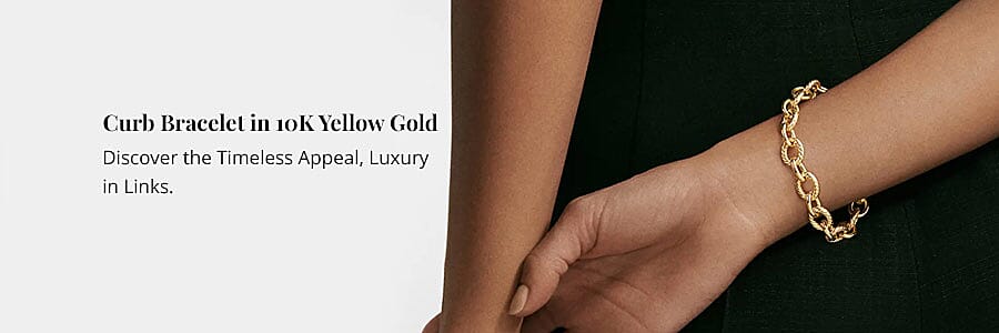 Curb Bracelet in 10K Yellow Gold Banner