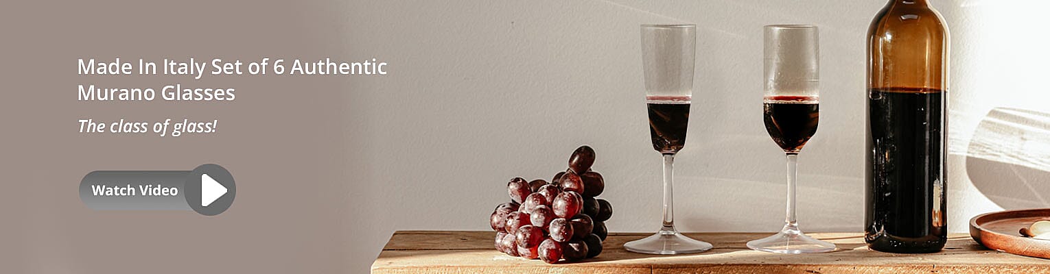 Authentic Murano Glasses Banner