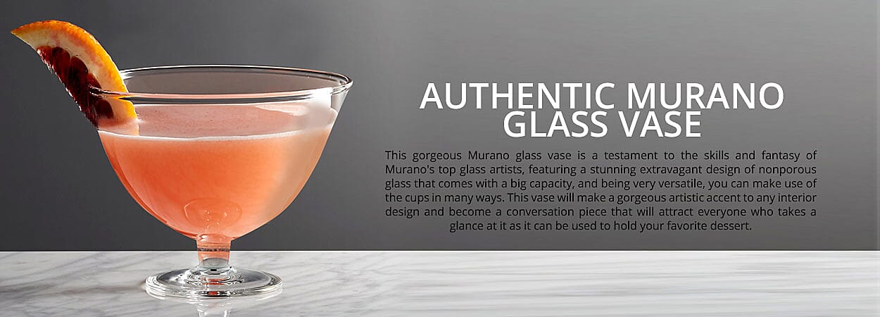 Authentic Murano Glass Vase Banner