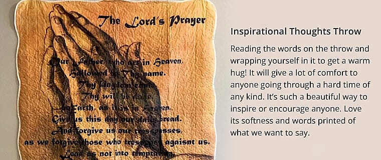 Inspirational Thoughts Throw Banner