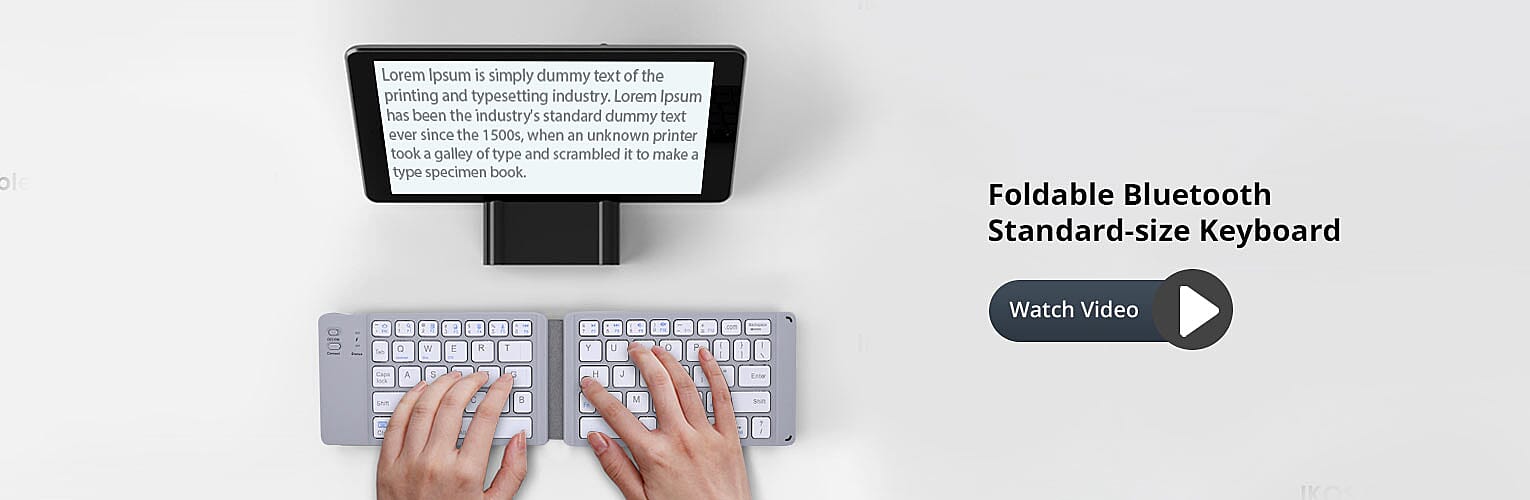 Foldable Bluetooth Standard-size Keyboard Banner