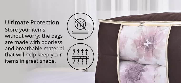 Buy Doorbuster Set of 5 Beige Non Woven Fabric Storage Bag with