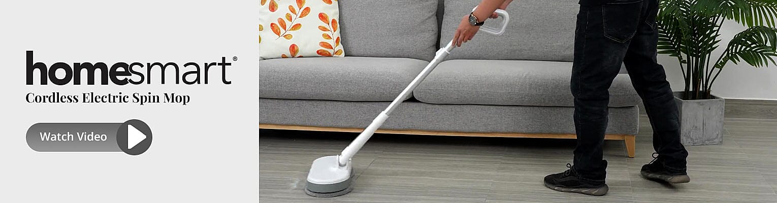 HOMESMART Cordless Electric Spin Mop Banner