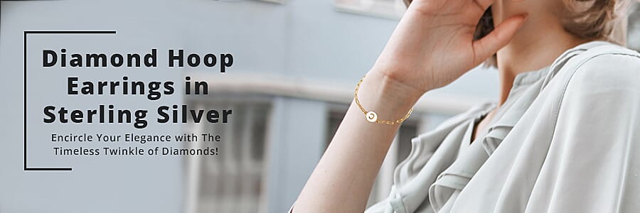 Initial Coin Paper Clip Bracelet in Sterling Silver Banner