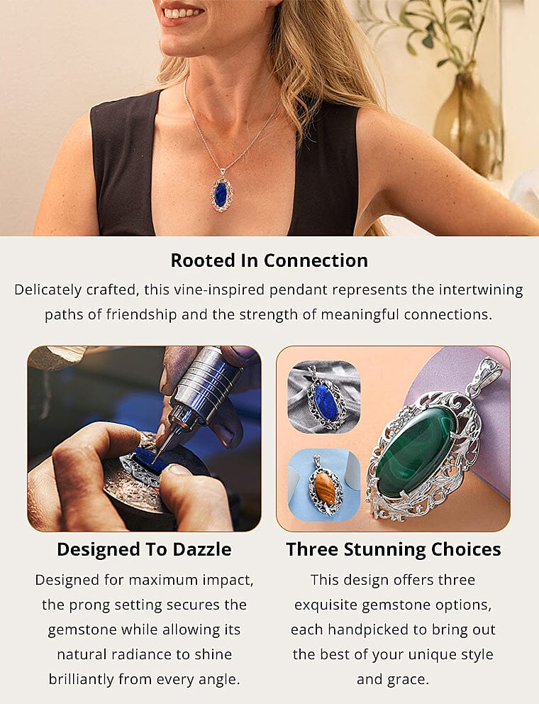 Pendant in Platinum Over Copper with Magnet Banner