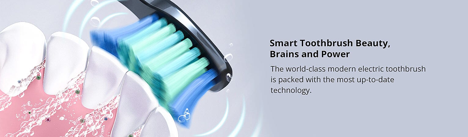 Eight Replaceable Brush Heads Banner