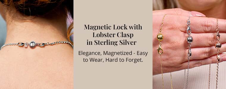 Uxcell 4Pack Magnetic Jewelry Clasps Oblate Magnetic Locking Lobster Clasp  Rose Gold