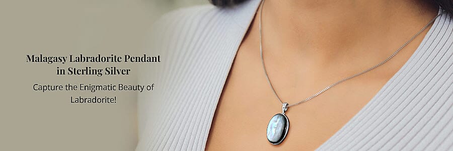 Malagasy Labradorite Pendant in Sterling Silver Banner