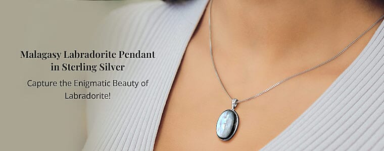 Malagasy Labradorite Pendant in Sterling Silver Banner