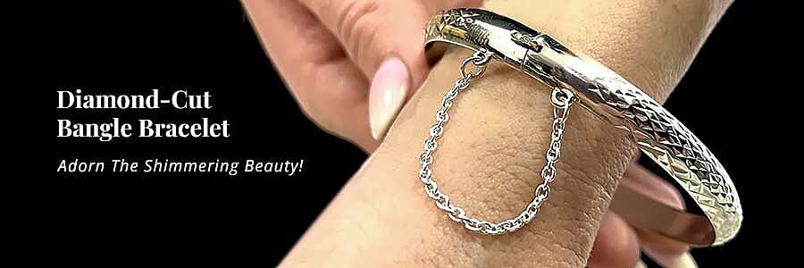 Diamond-Cut Bangle Bracelet Banner