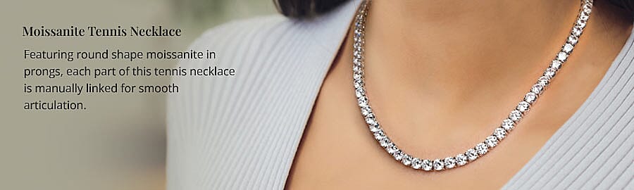 Moissanite Tennis Necklace Banner