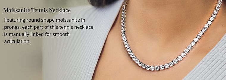 Moissanite Tennis Necklace Banner