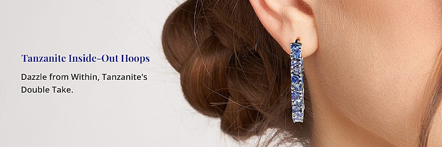 Tanzanite Inside-Out Hoops Banner