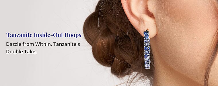Tanzanite Inside-Out Hoops Banner
