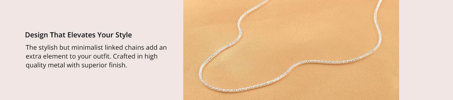 PRIMROSE Sterling Silver Curb-Link Chain Necklace