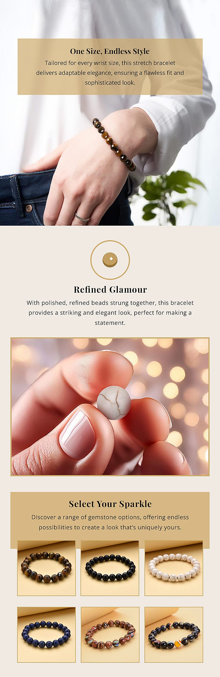 Beaded Stretch Bracelet Banner