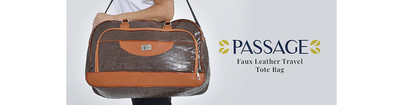 Faux Leather Travel Tote Bag Banner