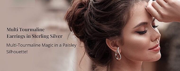 Multi Tourmaline Earrings in Sterling Silver Banner