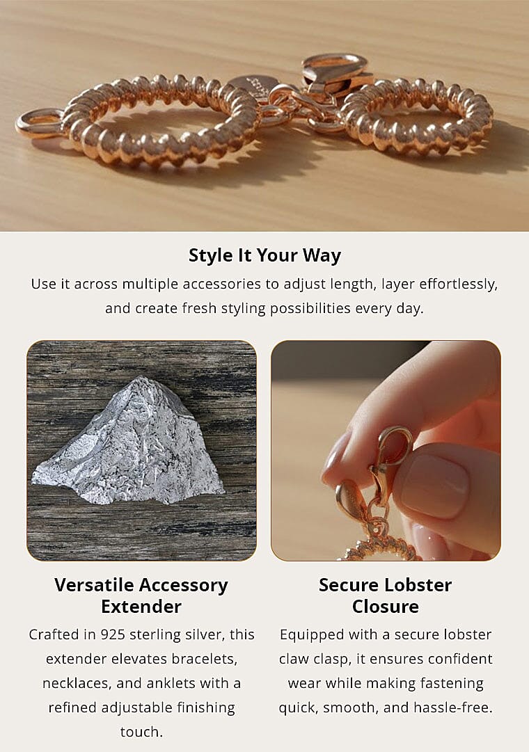 9mm Lobster Lock with Round Pattern in 14K Rose Gold Over Sterling Silver Banner