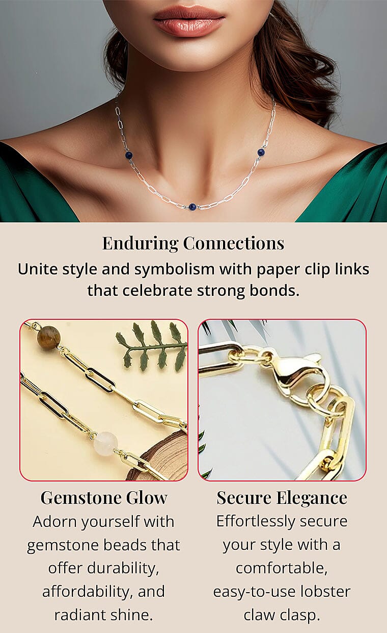 Beaded Paper Clip Station Necklace Banner