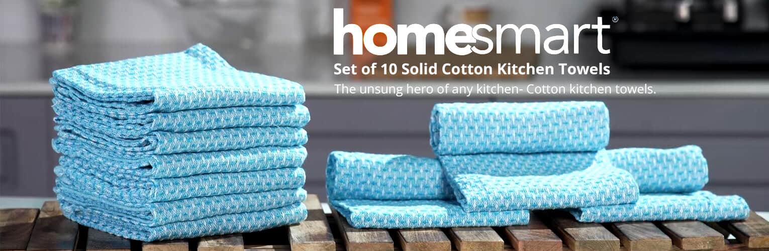 Buy Set of 10 Red Checked Cotton Kitchen Towels at ShopLC.