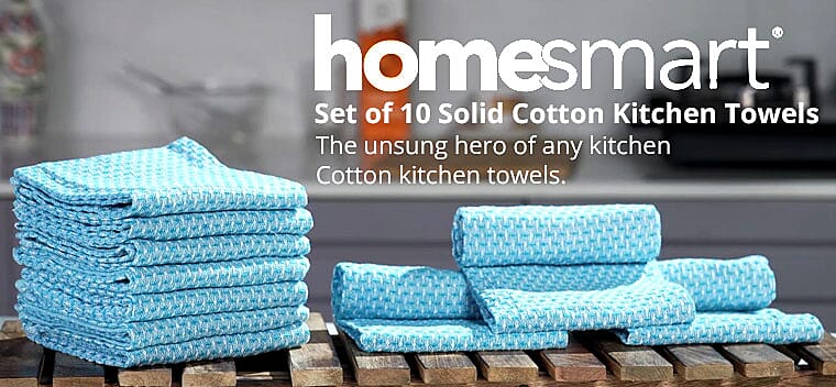 Solid Cotton Kitchen Towels Banner