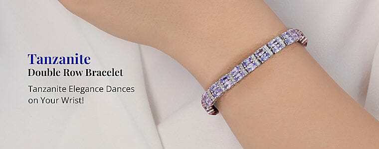 Tanzanite Double Row Bracelet Banner