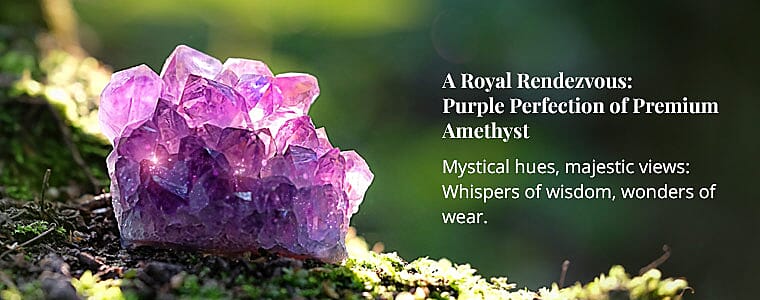 A Royal Rendezvous: Purple Perfection of Premium Amethyst Banner