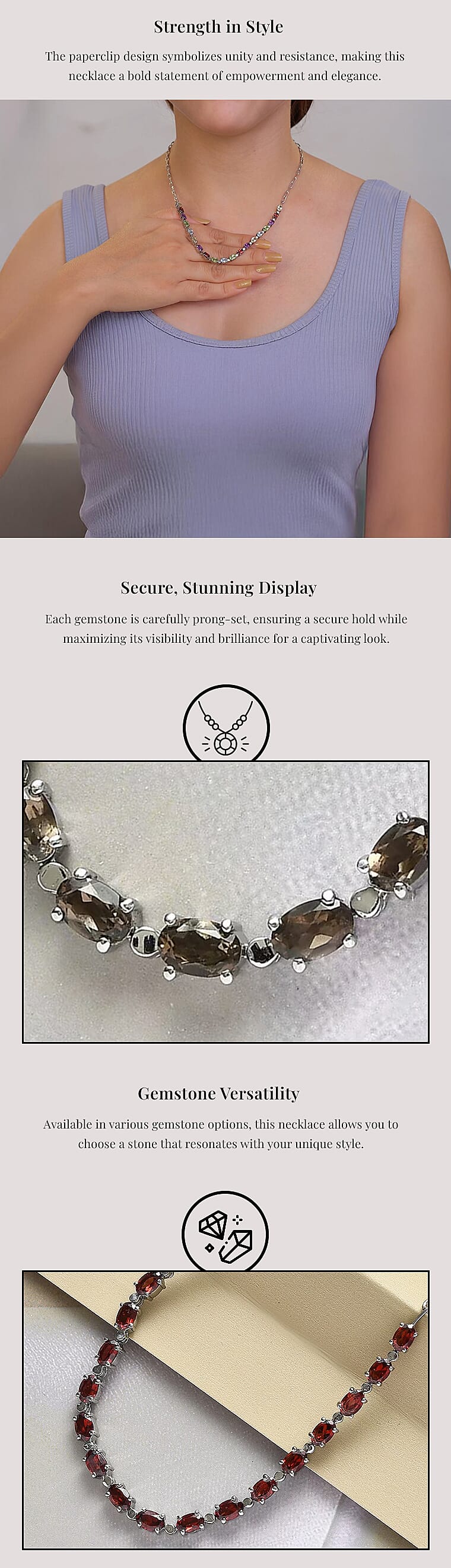 Paper Clip Chain Necklace in Platinum Bond and Stainless SteelBanner