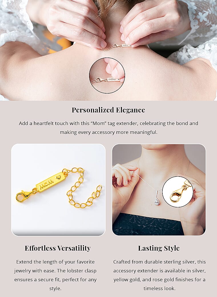 Lobster Lock with MOM Tag Extender ChainBanner