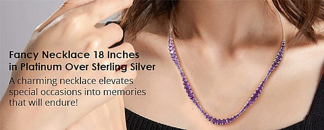 Fancy Necklace in Platinum Over Sterling Silver Banner