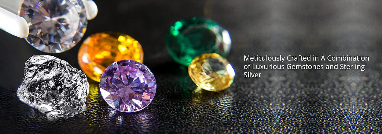 Luxurious Gemstones and Sterling Silver