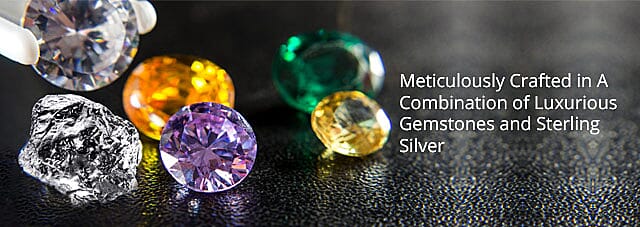 Luxurious Gemstones and Sterling Silver