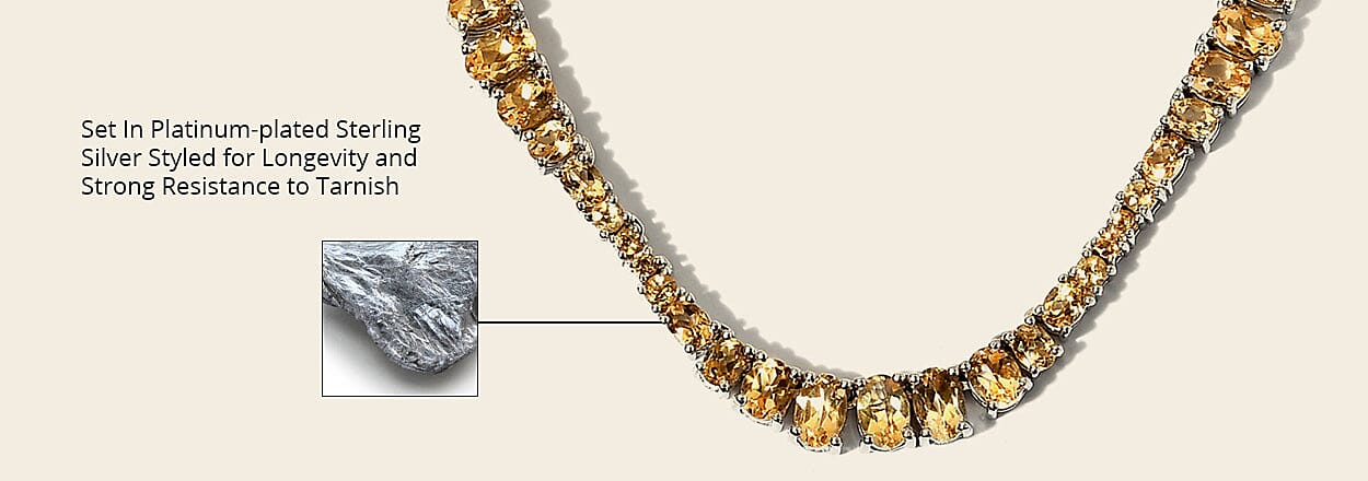 Set In Platinum-plated Sterling Silver Styled