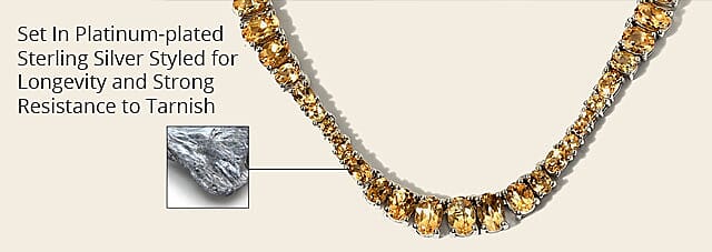 Set In Platinum-plated Sterling Silver Styled